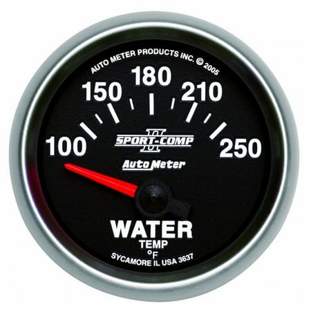 AutoMeter Sport-Comp II Water Temperatureerature Gauge Short Sweep Electronic | 3637