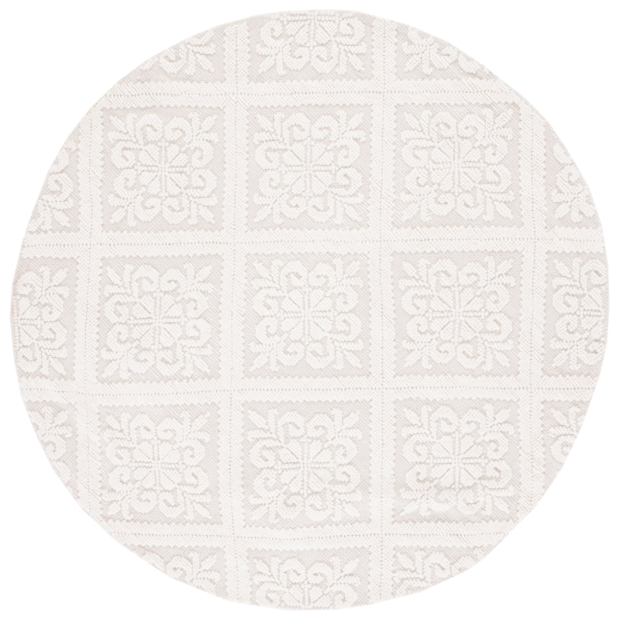 SAFAVIEH Vermont Wayland Trellis Area Rug, Ivory, 6' x 6' Round