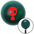 thumbnail image 1 of Red Gas Mask Skull Green Metal Flake Shift Knob with M16 x 1.5 Insert Shifter Auto Brody, 1 of 1