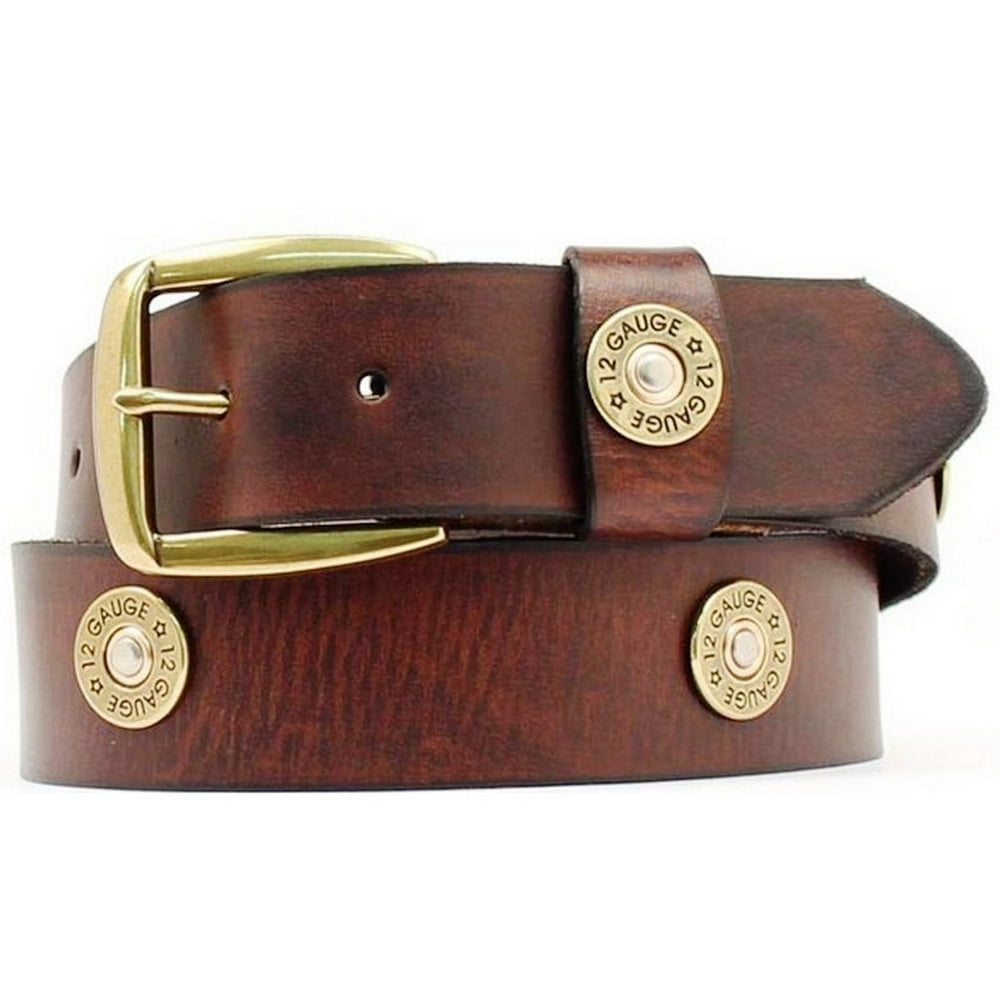 Nocona Nocona Western Belt Mens Leather Smooth Shotgun Shell Wine