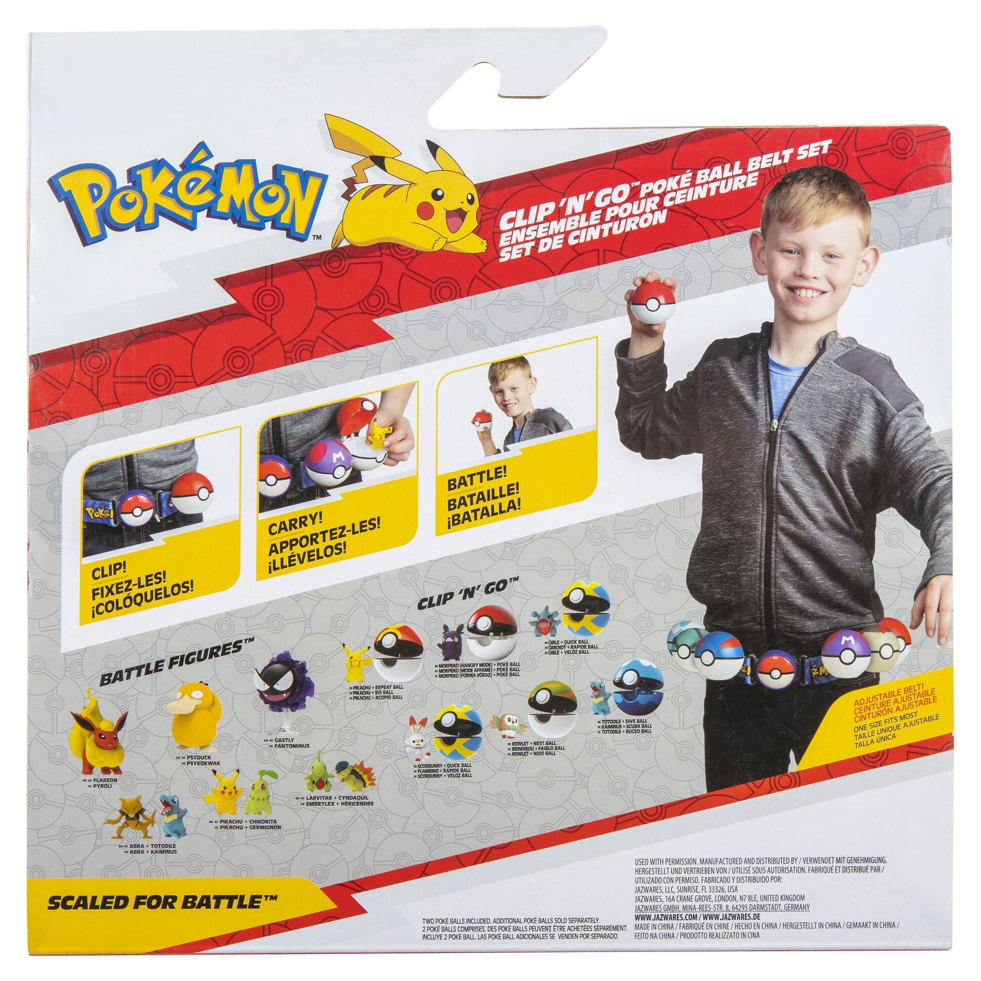 Pokémon - Ensemble de ceinture Clip 'N Go pour ballon Poké - Poké