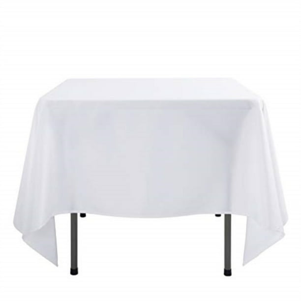E Tex 70 X Inch Square Tablecloth, Square Tablecloth On Round Table