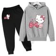 thumbnail image 3 of Conjunto de ropa infantil con dibujos animados de Hello Kitty para otoño e invierno, traje deportivo de ocio para niñas pequeñas, 3 of 5