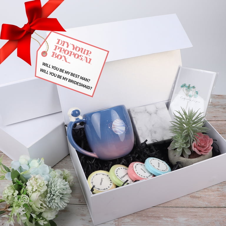Pemtow, Magnetic Closure Gift Boxes, 12x8x4, White set of 4