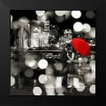 thumbnail image 2 of Loumer, Dianne 15x15 Black Modern Framed Museum Art Print Titled - A Kiss in the Night- detail (BW), 2 of 5