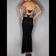 thumbnail image 4 of Vestidos Estampados para Mujer, Escote Sin Espalda, Adelgazantes Negro XS, 4 of 10