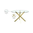thumbnail image 2 of Meridian Furniture Xander Brushed Gold Dining Table, 2 of 4
