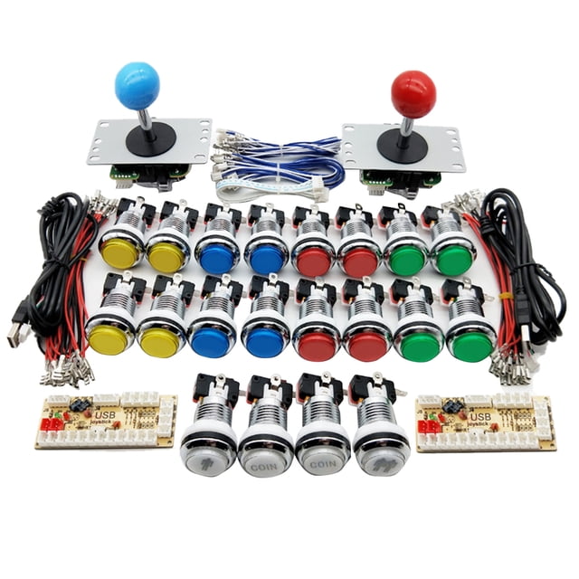 Matsuzay Arcade Joystick Kit Firm Gumball Light Botón de respuesta PC USB Resistente Suministros de entretenimiento Transmisión Videojuegos y accesorios