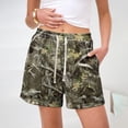 thumbnail image 6 of Camo Boxer Shorts Women Drawstring Elastic Waist Maple Leaf Camouflage Camo Shorts Pocketed Hiking Workout Gym Tennis Lightweight Athletic Lounge Shorts Camouflage Sweatpant Shorts,Green M, 6 of 7