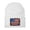 White, variant on Tattered USA Flag Patch Cuffed Beanie - Red