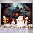 thumbnail image 2 of Tapiz para colgar en la pared Haunted Mansion con forma de calabaza, 150 x 100 cm, 2 of 2