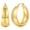 Gold-25mm, variant on YOUNGYUE 14K Gold Plated Hoop Earrings for Women, Big Chunky Gold Hoops, Hypoallergenic 925 Sterling Silver Post, 25mm