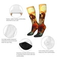thumbnail image 6 of Lsque Sunset Meditating Dog Printed Crew Socks Men's Women's LightWeight Thin Casual Calf Socks ,Knee High Socks,Cotton Socks, 6 of 9
