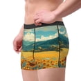 thumbnail image 4 of Balery Field Style Bicycle Young Sunflower Men's Boxer Briefs, Soft and Breathable Cotton Underwear with nylon Waistband-Medium, 4 of 9