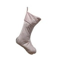 thumbnail image 2 of Velvet Christmas Stocking with Snowflake and Star Design for Holiday Tree Decoration, 2 of 6
