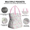 thumbnail image 3 of Pioneer Flower Drawstring Lunch Bag Women - Drawstring Lunch Bag Insulated for Work Office - Stain-Resistant Large Lunchbags for Women with Multi-Pockets, 3 of 6