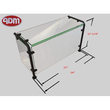 Sneeze Guard | ADM Sneezeguards | EP-11 | 1BAY-H17-1/4-A12-LP BLK