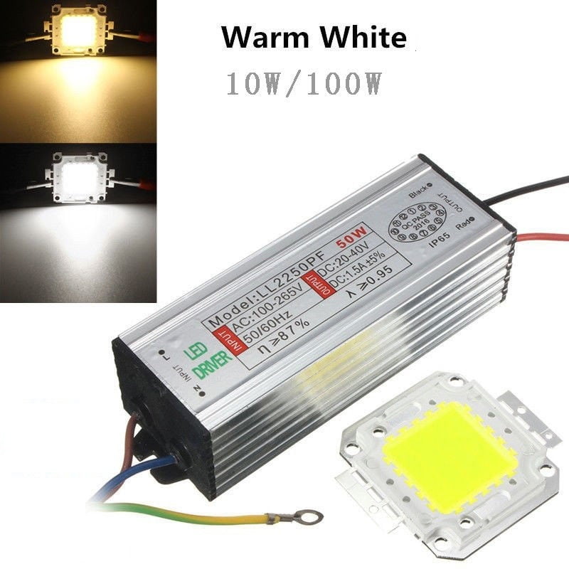 LED SMD Chip Bulb 10W 20W 30W 50W 100W Waterproof High Power LED Driver Supply 
