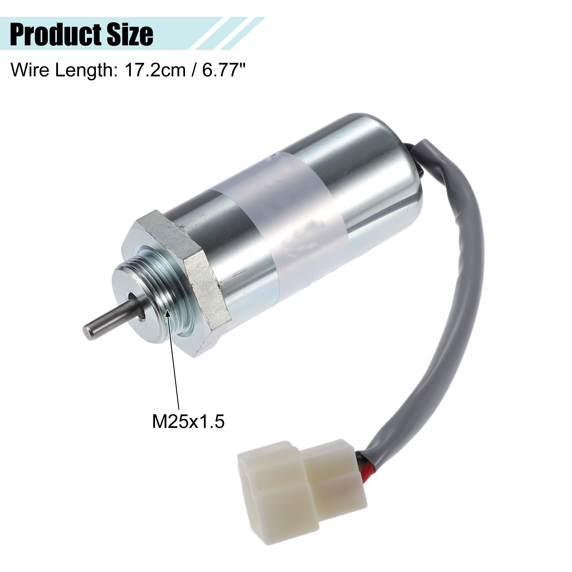 Unique Bargains Fuel Shut Off Stop Solenoid Valve for Isuzu Engines 3LD1 3LD2 4LE1