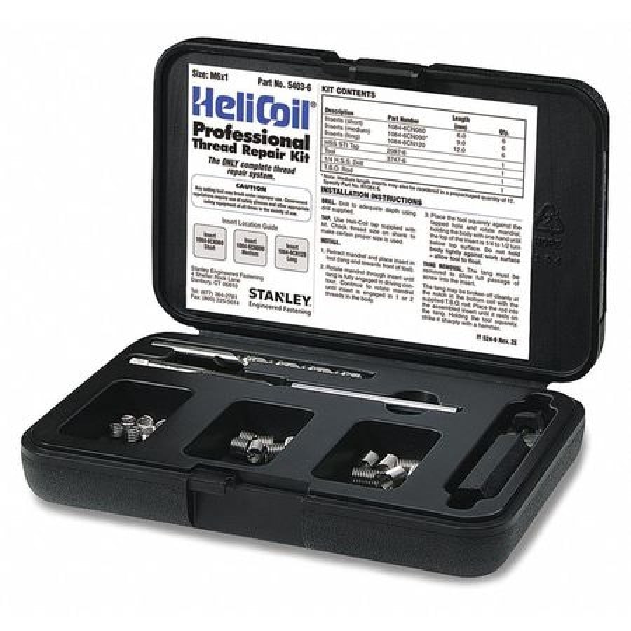 HELI COIL 5403 6 Thread Repair Kit 304 SS M6X1 18 Pcs Walmart heli-coil-5403-6-thread-repair-kit-304-ss-m6x1-18-pcs-walmart
