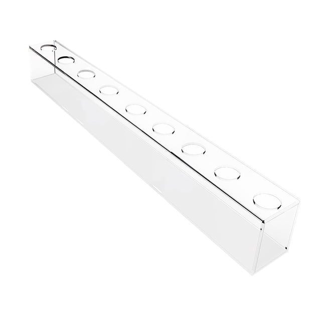 Jarrón rectangular de flores, jarrón rectangular de acrílico, contenedor de flores, soporte artístico 9 hoyos
