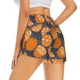 thumbnail image 3 of Xecao's Various Oranges for a double-layer running short for women, perfect for gym, tennis, and more, featuring a convenient pocket., 3 of 9