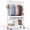 White, variant on M MZG Heavy Duty Rolling Garment Rack 3 Tiers Adjustable Wire Shelving Clothes Rack with 2 Rods Storage Closet Clothing Rack Black 13.8"D x 63.3"W x 82.4"H