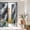 Black, variant on Privacy Window Film, Marble Navy Blue Static Cling Stained Glass Window Film, UV Sun Blocking Heat Control Stickers, Non-Adhesive Laser Windows Tint 17.7"x39.3" Abstract Gold White Brick Stone Motif