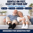 thumbnail image 3 of Diabetic Socks for Men & Women| Non-Binding Loose Fit | 5 Pairs Ankle - Breathable Mesh Fabric All-Day Comfort,Size 9-11, 3 of 6