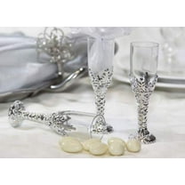 4.25 Inch Mini Plastic Champagne Cup Silver (12 Pieces)