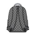 thumbnail image 3 of Gray Checkerboard Backpack for School,Cute School Bag,Schoolbag with Adjustable Shoulder Straps & Padded Back,15.3"x11"x7.1".﻿, 3 of 6