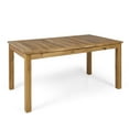 thumbnail image 3 of GDF Studio Zeila Outdoor Acacia Wood Expandable Rectangular Dining Table Sandblasted Dark Gray, 6 Person, 3 of 12