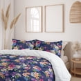 thumbnail image 2 of Ambesonne Floral Design Down Alternative Quilt Comforter, Springtime Flower Art, Twin, Dark Lavender Multicolor, 2 of 5