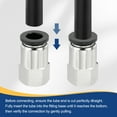 thumbnail image 5 of Uxcell 2 Pcs NPT Female 1/2 inch OD x 1/2" NPT Thread Push to Connect Fittings, Black, 5 of 7