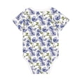 thumbnail image 6 of Pofeuu Blue Flax Flowers Print Baby Boys Short-Sleeve Bodysuit,Just Born Unisex Baby Short Sleeve Bodysuits Undershirt-, 6 of 7