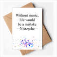 thumbnail image 1 of Music Quotes Life Art Deco Fashion Welcome Back Greeting Cards Envelopes Blank, 1 of 3