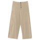 thumbnail image 4 of Pantalones Anchos Pantalones de pierna ancha para mujer Pantalones casuales de cintura alta de algodón con bolsillos (Caqui XXL) Cgtredaw Para estrenar, 4 of 6