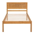 thumbnail image 4 of Paproos Twin Size Modern Wood Platform Bed, Oak, 4 of 10