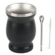 thumbnail image 1 of Juego de taza de té de calabaza natural de 230 ml, taza de agua tradicional negra, taza de té de doble pared para beber café, 1 of 14