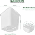 thumbnail image 2 of 5-Pack 9.77 Gallon Square Planter Nursery Pots, Flower Plant Container Injection Molded Plastic Nursery Pot Gardening Pots for Indoor Outdoor Vegetables, Succulents, White, 2 of 7
