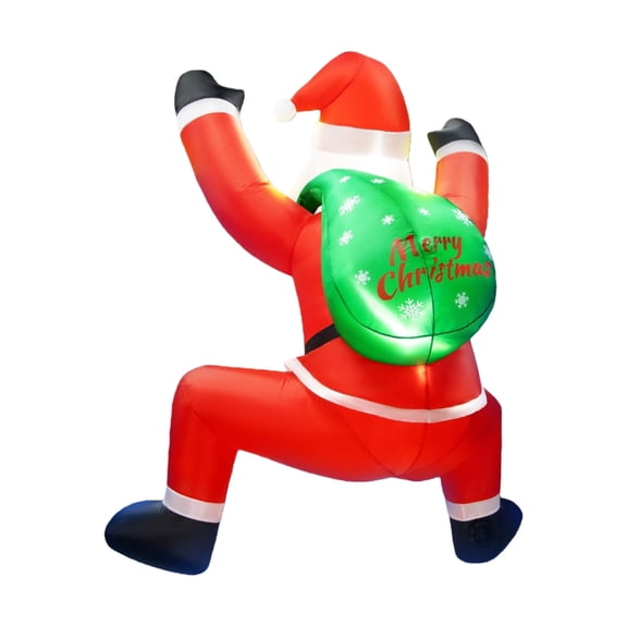 YIEMEEN Climbing Santa Inflatable Yard Decoration And Glowing Figurine For Night Display