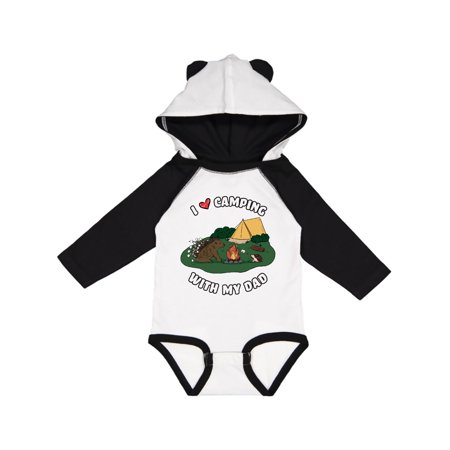 

Inktastic I Heart Camping With My Dad with Hedgehog and Porcupine Gift Baby Boy or Baby Girl Long Sleeve Bodysuit