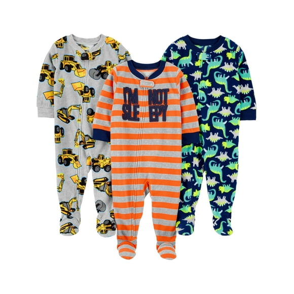 Pajama Simple Joys by Carter's Baby Boys, paquete de 3 unidades, forro polar 5T