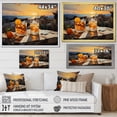 thumbnail image 4 of Designart "Gloomy Lake Sunset I" Coastal Wall Art - Coastal Blue Coastal Pier Bedroom Canvas Wall Art, 4 of 4