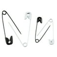 SINGER Safety Pins, Black & White, 2 Assorted Sizes, 25 Count