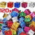thumbnail image 2 of 6-120 piezas de mini cajas de regalo de espuma navideña, adornos navideños, regalos, colgantes para árbol de Navidad, suministros de decoración para fiestas navideñas, 2 of 5