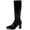 Black, variant on Boots for Women Wide Calf Thigh High Latex Stretch Zipper Knee High Boots Fashion Square Toe 60S 70S Disco Womens Boots for Party Dance Black 5.5