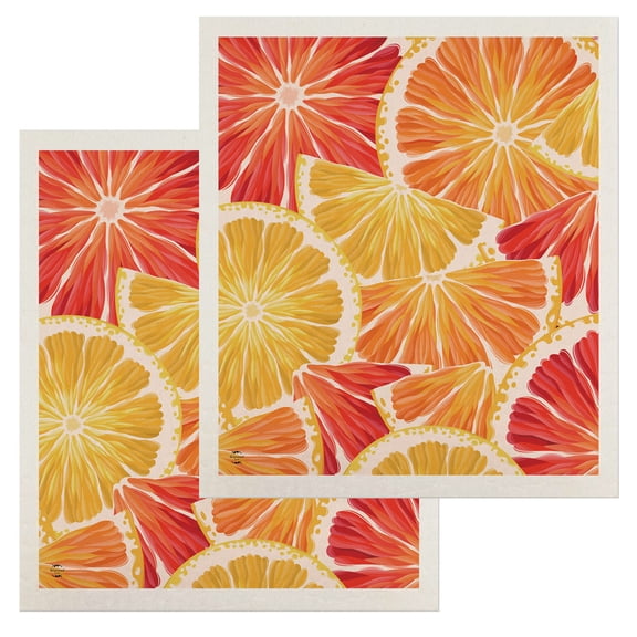 Briarwood Lane Sliced Citrus Swedish Dishcloth (2-pack)