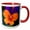 Red/White, variant on 3drose, Pansy Viola Tricolor Flower of Vibrant Orange and Violet Colors, 11oz Mug