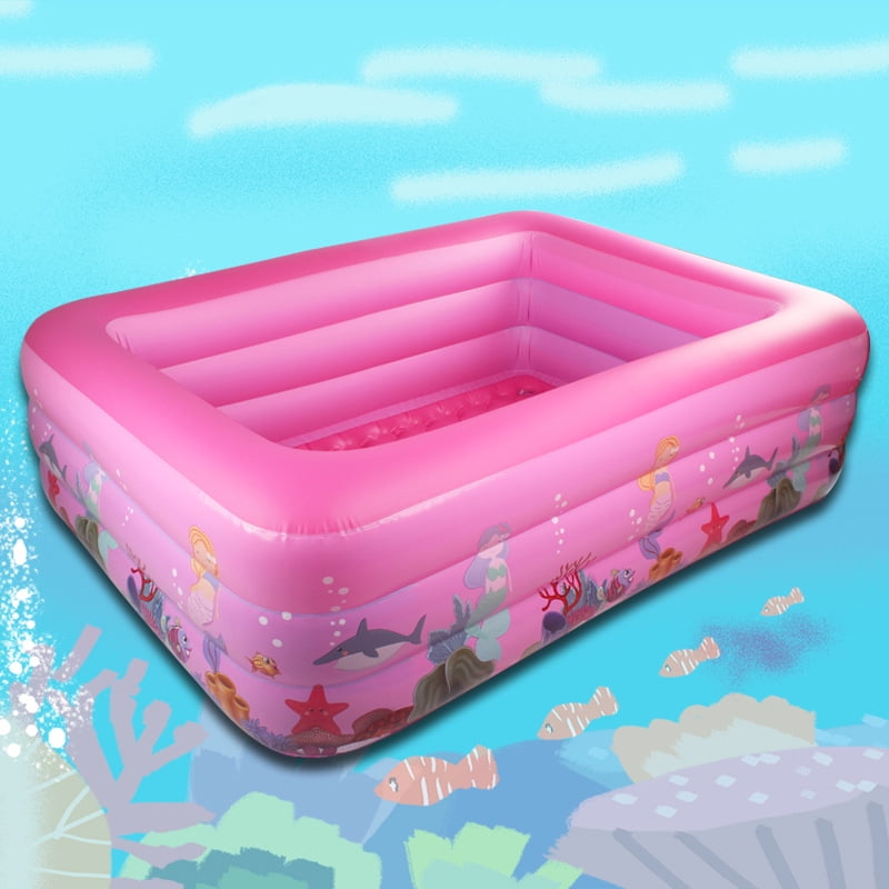 1.5m Inflatable Swimming Pool Inflatable Kiddie Pool FullSized Family Lounge Pool for Baby Kids